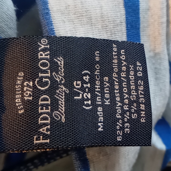 Soft Knit Gray with Blue Maxi Skirt Sz Large - Picture 4 of 7